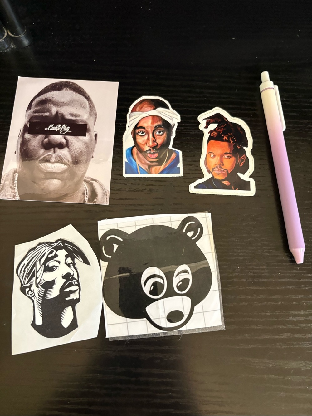 Music Icon Sticker Pack - Black, White, Brown Art Stickers